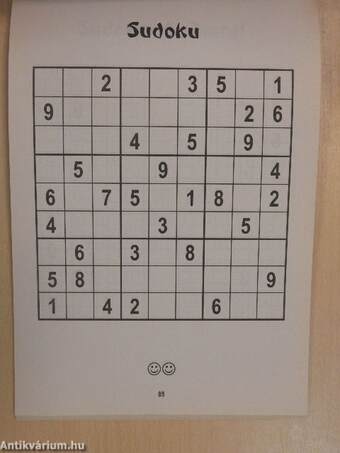 Sudoku rejtvényfüzet 35.