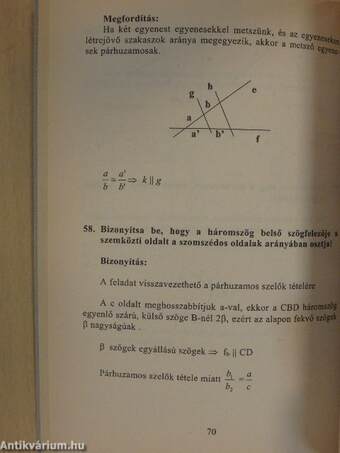 Érettségi tételek - Matematika