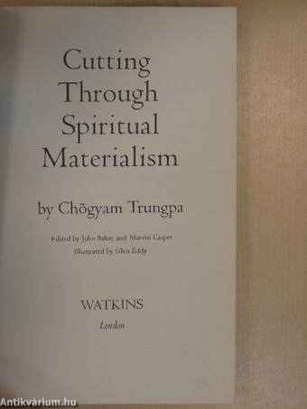 Cutting Through Spiritual Materialism