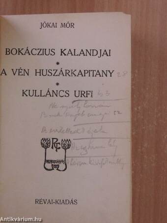 Bokáczius kalandjai/A vén huszárkapitány/Kulláncs urfi/Ne nyulj hozzám/Barak Hageb asszonyai/Az ezerkettedik éjszaka/Az egyhuszasos leány/A nagyapa várkastélya/A három királyok csillaga