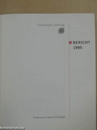 Volkswagen-Stiftung Bericht 1995