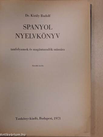 Spanyol nyelvkönyv