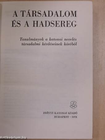 A társadalom és a hadsereg