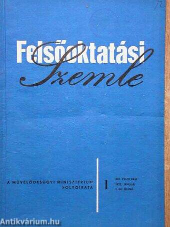 Felsőoktatási Szemle 1972. január-december