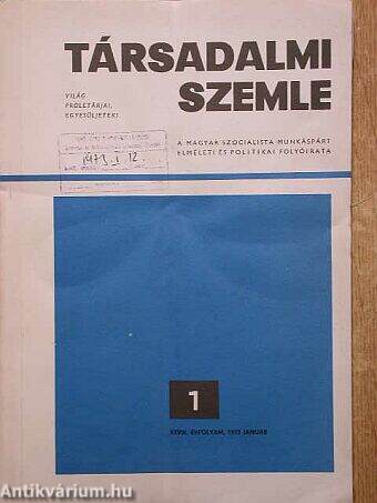 Társadalmi Szemle 1973. január-december