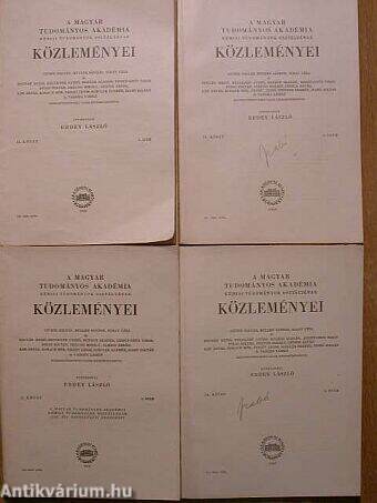 A Magyar Tudományos Akadémia Kémiai Tudományok Osztályának Közleményei 1959.