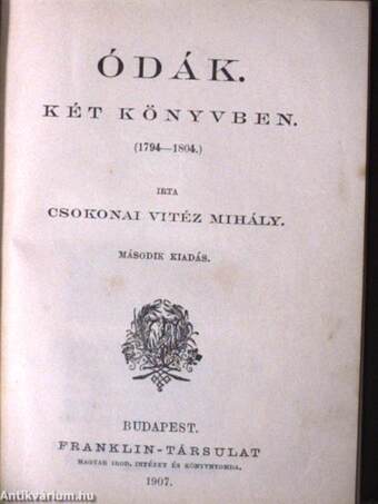 Az első lopás/Jóka ördöge/Ódák/Beszélyek az orosz életből/A magyar emigratio mozgalmai