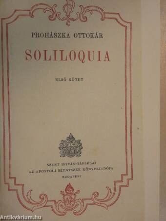 Soliloquia I.