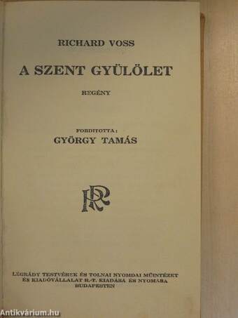 A szent gyülölet