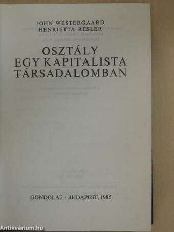 Osztály egy kapitalista társadalomban