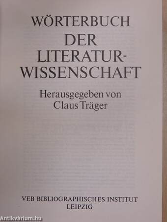 Wörterbuch der Literaturwissenschaft