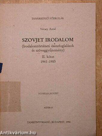 Szovjet irodalom II. 