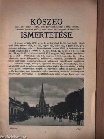 Kőszeg szabad királyi város ismertetése