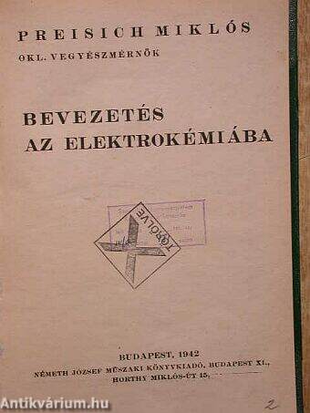 Bevezetés az elektrokémiába