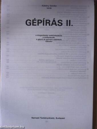 Gépírás II.