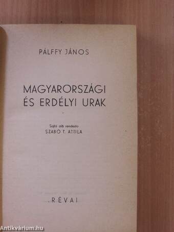 Magyarországi és erdélyi urak