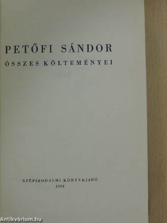 Petőfi Sándor összes költeményei I-II.