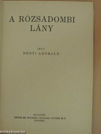 A rózsadombi leány