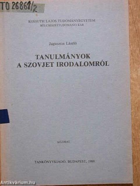 Tanulmányok a szovjet irodalomról