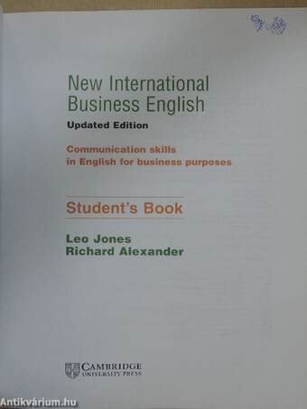 New International Business English - Student's Book