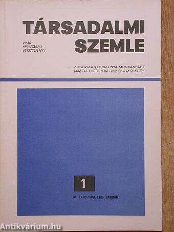 Társadalmi Szemle 1985. január-december