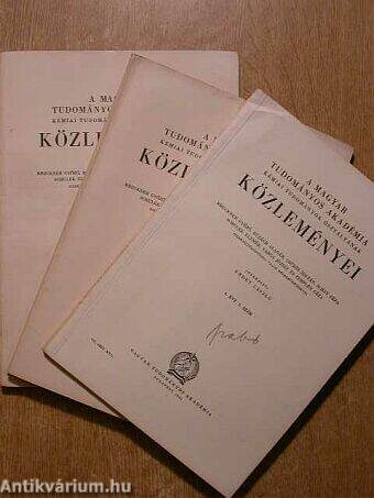 A Magyar Tudományos Akadémia Kémiai Tudományok Osztályának Közleményei 1954/1-4.