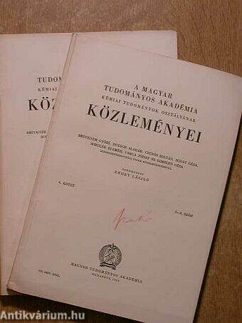 A Magyar Tudományos Akadémia Kémiai Tudományok Osztályának Közleményei 1955/1-4.