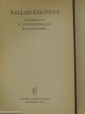 Balladáskönyv