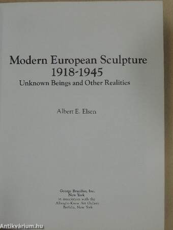 Modern European Sculpture 1918-1945