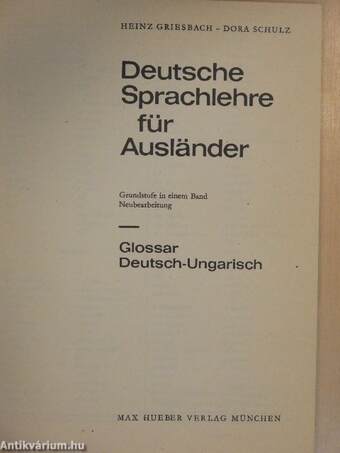 Deutsche Sprachlehre für Ausländer - Glossar