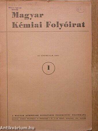 Magyar Kémiai Folyóirat 1961. január