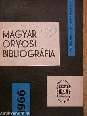 Magyar Orvosi Bibliográfia 1966/3