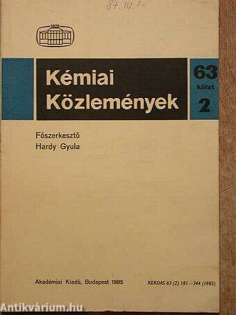 Kémiai Közlemények 1985/2.