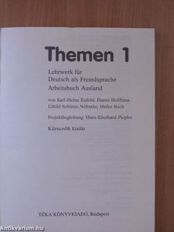 Themen 1 - Arbeitsbuch