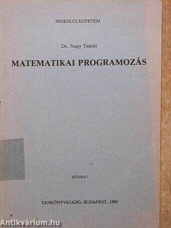 Matematikai programozás