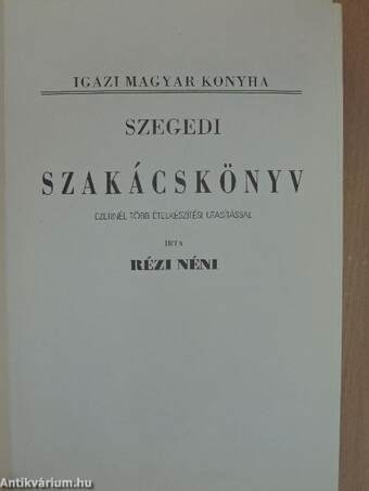 Szegedi szakácskönyv