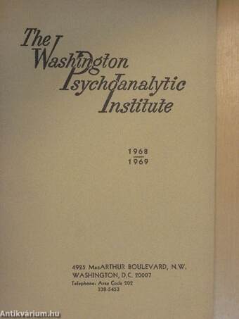 The Washington Psychoanalytic Institute 1968-1969