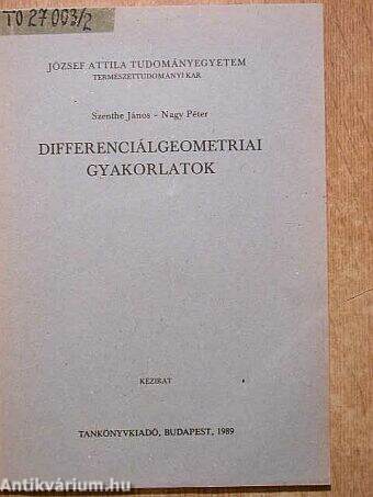 Differenciálgeometriai gyakorlatok