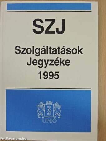 Szolgáltatások Jegyzéke 1995