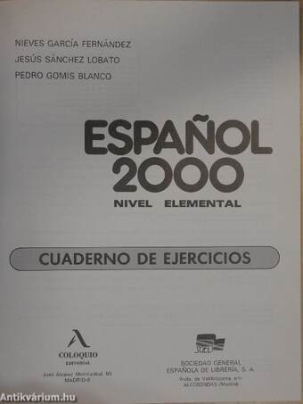 Espanol 2000 - Nivel Elemental - Cuaderno de Ejercicios