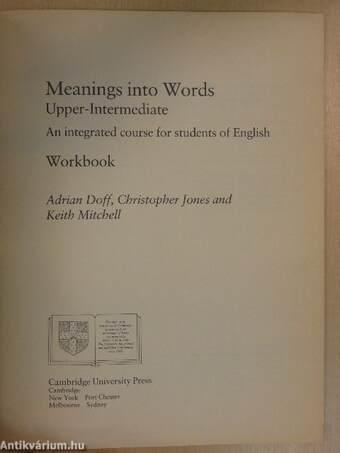 Meanings into Words - Upper-Intermediate - Workbook