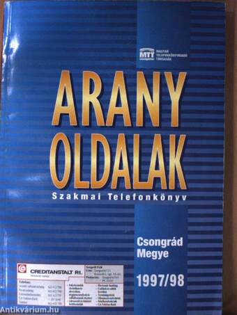 Arany Oldalak/Telefonkönyv - Csongrád megye 1997/98.