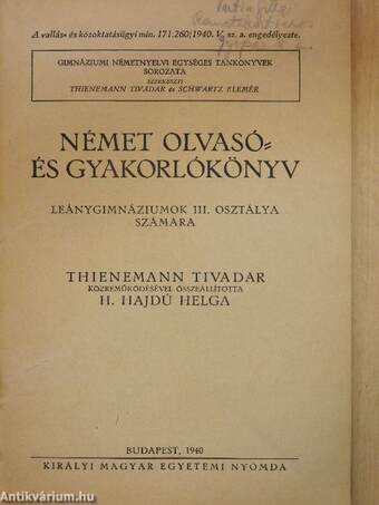 Német olvasó- és gyakorlókönyv