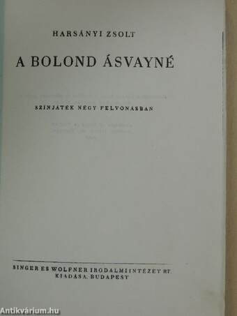 A bolond Ásvayné