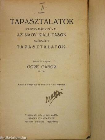 Tapasztalatok