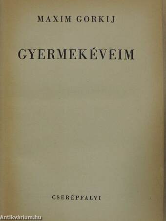 Gyermekéveim