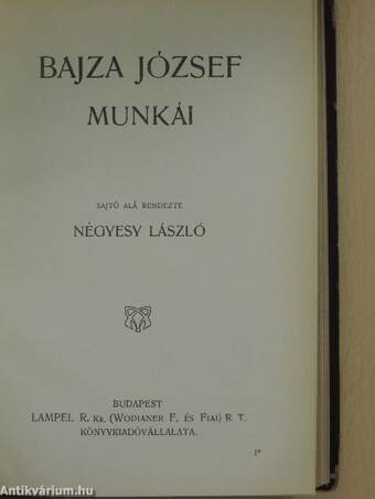 Bajza József munkái