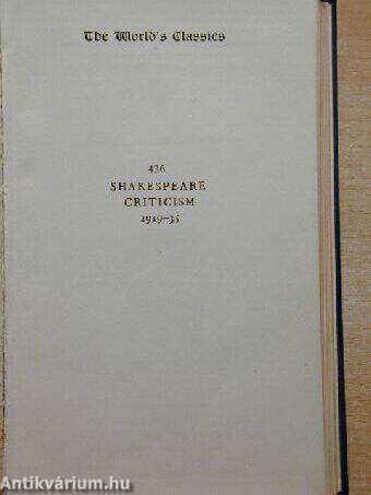 Shakespeare Criticism 1919-35