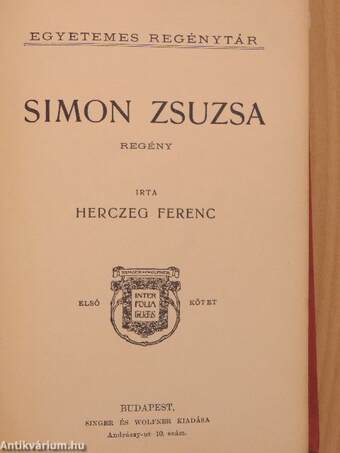 Simon Zsuzsa I-II.