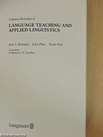 Longman Dictionary of Language Teaching and Applied Linguistics